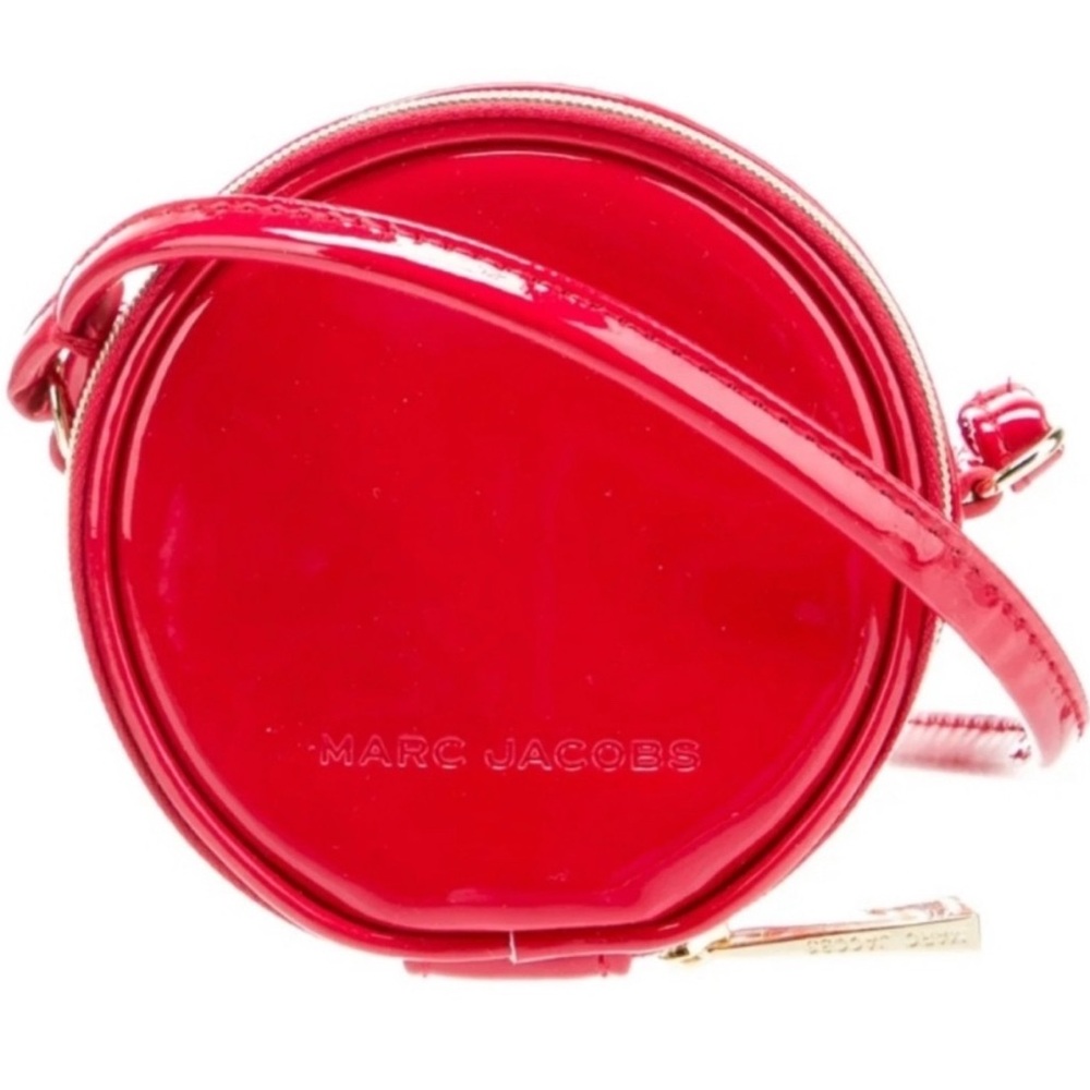 Marc Jacobs Cosmetics Mini Round Patent Crossbody, Red